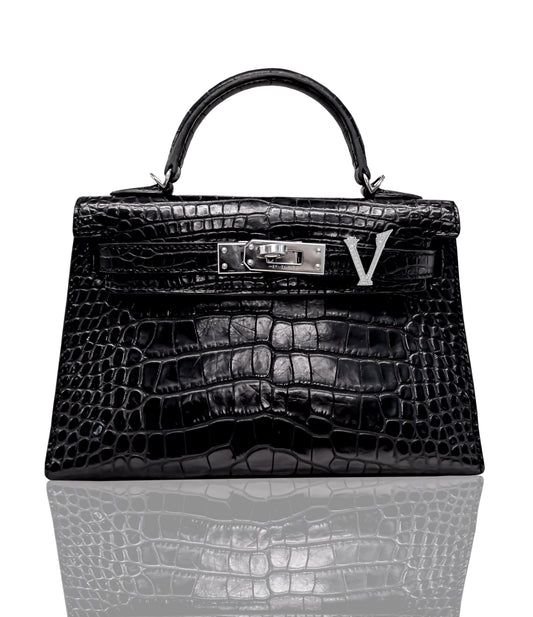 Bag Bijoux by ASHNA MEHTA - Alphabet 'V' with Natural Diamonds