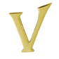 Alphabet 'V' Bag Bijoux Plain 18K Yellow Gold