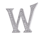 Alphabet 'W' Bag Bijoux with Natural Diamonds