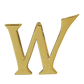 Alphabet 'W' Bag Bijoux Plain 18K Yellow Gold