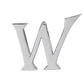 Alphabet 'W' Bag Bijoux Plain 18K White Gold