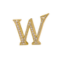Alphabet 'W' Bag Bijoux with Natural Diamonds