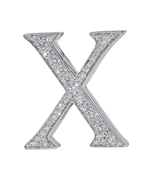 Alphabet 'X' Bag Bijoux with Natural Diamonds