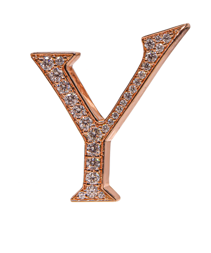 Alphabet 'Y' Bag Bijoux with Natural Diamonds