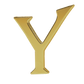 Alphabet 'Y' Bag Bijoux Plain 18K Yellow Gold