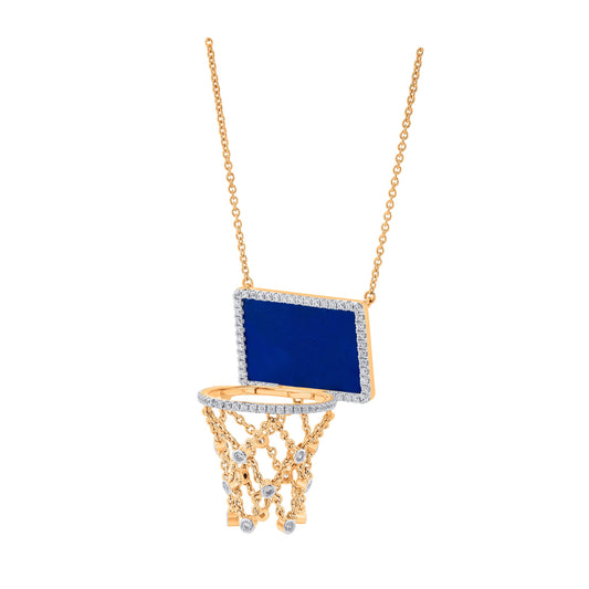 Basketball Pendant with Lapis Lazuli