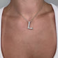 Alphabet 'L' Bag Bijoux with Natural Diamonds